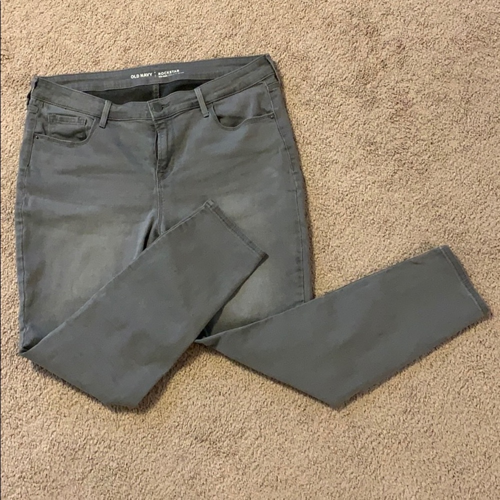 Old Navy Rockstar Skinny Jeans, Gray, Size 14S
